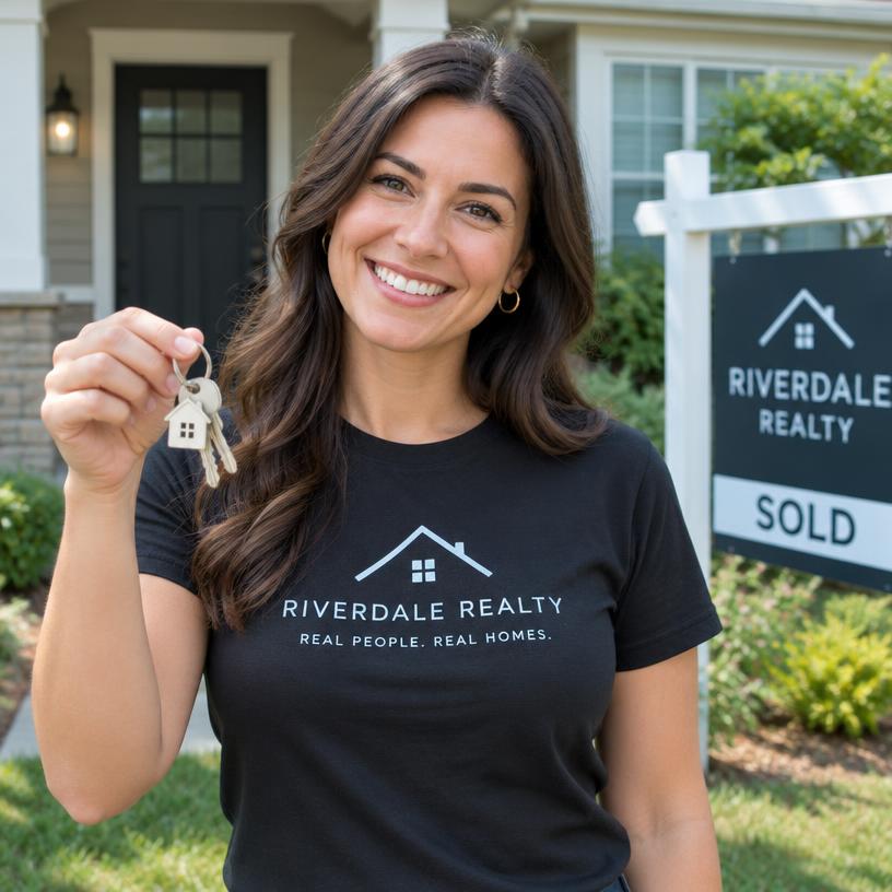 Real estate custom printed t-shirts