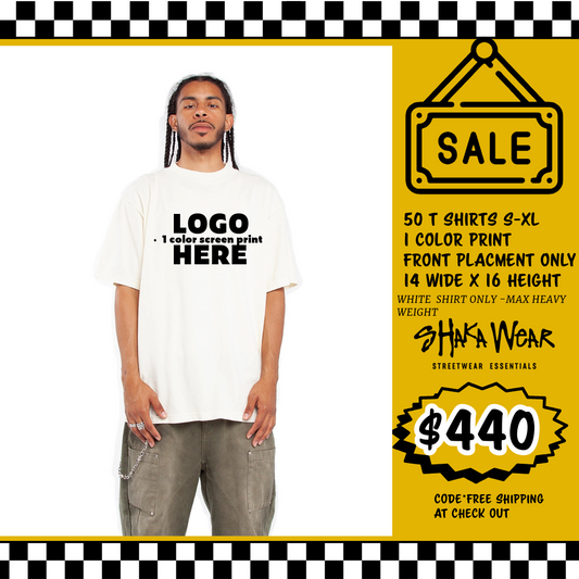 50 Shakawear Max Heavy Weight (1 Color print)